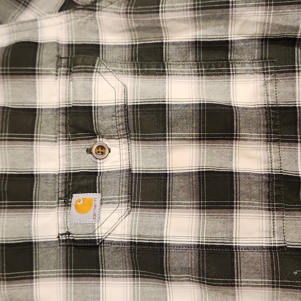 EUC Carhartt Relaxed Fit Men's sz XL Plaid Button Down Shirt - Picture 2 of 5
